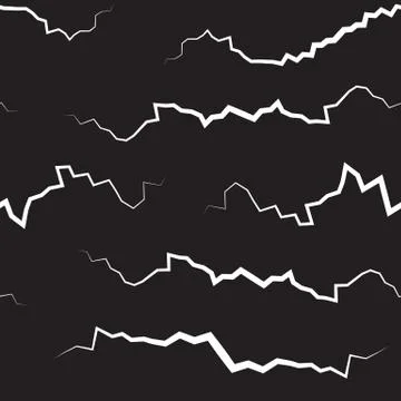 Seamless, repeating pattern of fractures or cracks Stock Illustration