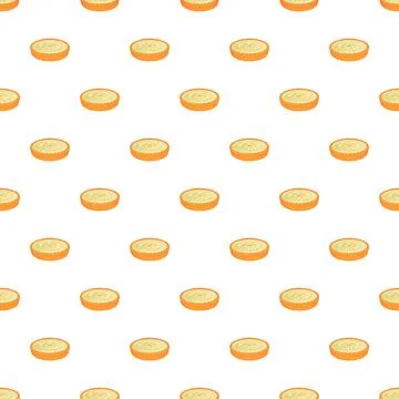 Seamless repeating pattern of fruit tart dessert Stock Illustration