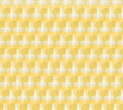 Seamless repeating pattern of glasses of lemonade Stock Illustration