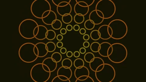 Seamless repeating pattern of glowing golden geometric mandalas background .. Stock Footage 341057614