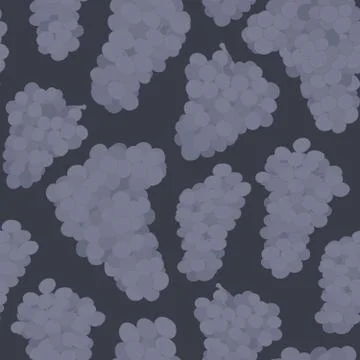 Seamless repeating pattern of grapes Stock Illustration