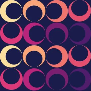 Seamless repeating pattern of half moons 스톡 일러스트