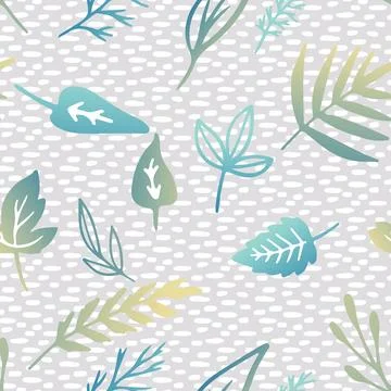 Seamless repeating pattern hand-drawn floral flower blossom Stock Illustration