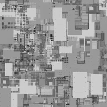 Seamless repeating pattern of height maps. Can be used for futuristic objects Illustrazione stock