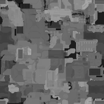 Seamless repeating pattern of height maps. Can be used for futuristic objects Illustrazione stock
