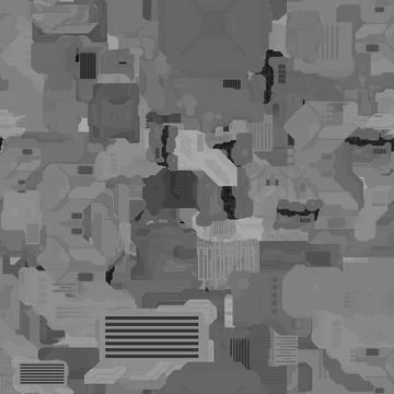 Seamless repeating pattern of height maps. Can be used for futuristic objects Illustrazione stock