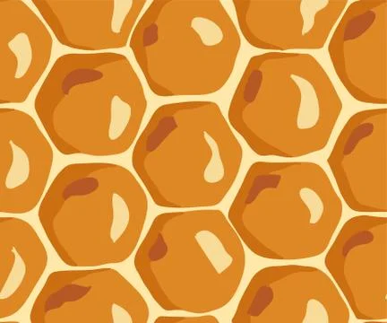 Seamless repeating pattern of honeycomb Stock Illustration
