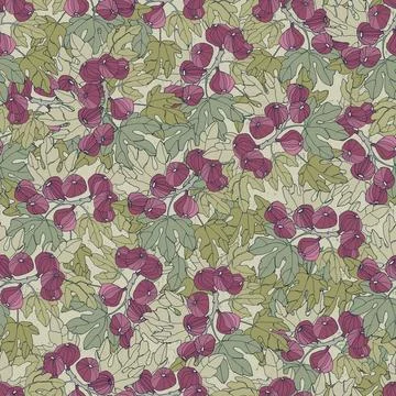 Seamless repeating pattern imitates an intricate tapestry showcasing nature's Stock Illustration