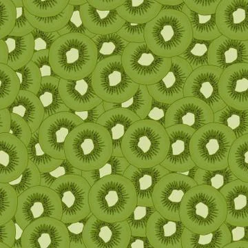 Seamless repeating pattern of kiwi Stock Illustration