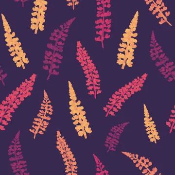 Seamless repeating pattern of lavender Stock Illustration