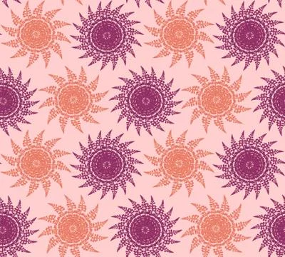Seamless repeating pattern of lavender Stock Illustration