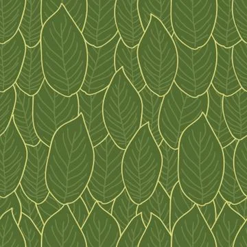 Seamless repeating pattern of leaves 库存插图