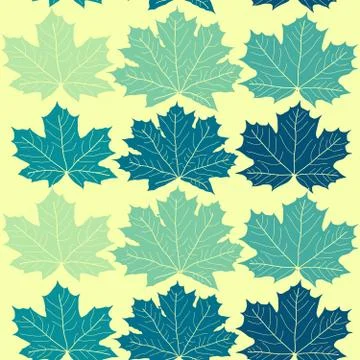 Seamless repeating pattern of leaves Stock Illustration