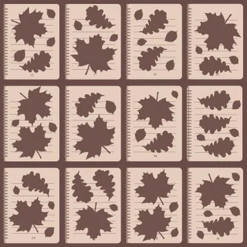 Seamless repeating pattern of leaves Stock Illustration