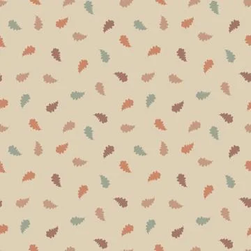 Seamless repeating pattern of leaves 库存插图