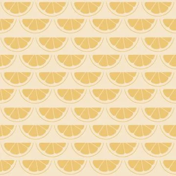 Seamless repeating pattern of lemons Stock Illustration