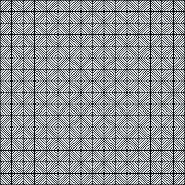 Seamless repeating pattern with lines tiling. Grungy freehand ink brush backg Stock Illustration