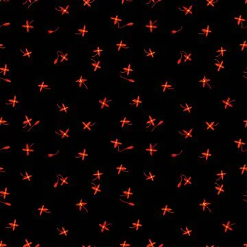 Seamless repeating pattern with little red flowers on dark background,design  Stock Illustration