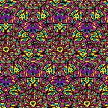 Seamless repeating pattern of mandalas イラスト素材