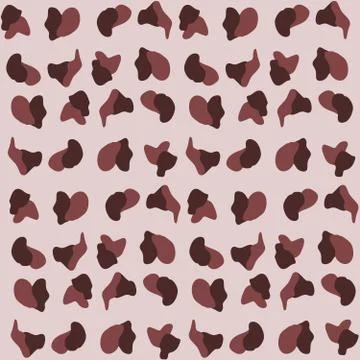 Seamless repeating pattern of natural abstract shapes Stock Illustration