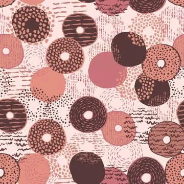 Seamless repeating pattern of natural abstract shapes Stock Illustration