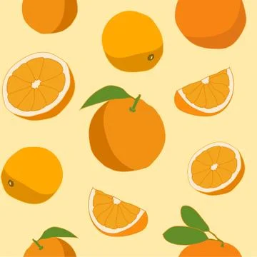 Seamless repeating pattern of oranges Stock Illustration