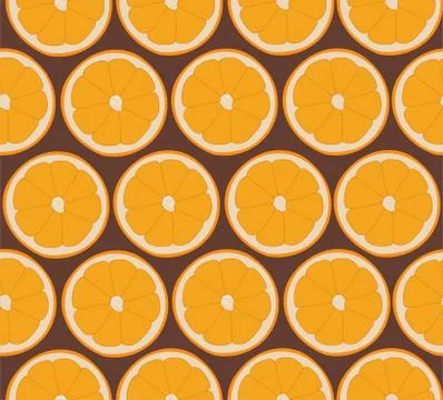 Seamless repeating pattern of oranges Stock Illustration