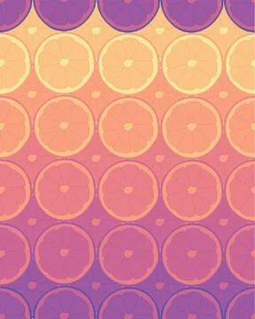 Seamless repeating pattern of oranges Stock Illustration