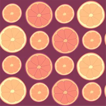 Seamless repeating pattern of oranges 库存插图
