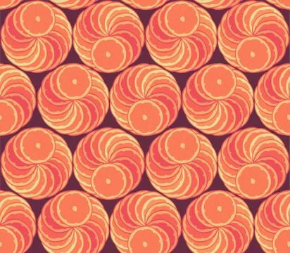 Seamless repeating pattern of oranges Stock Illustration
