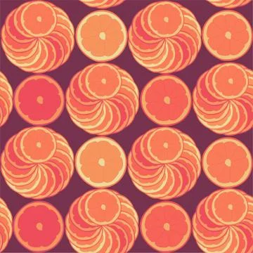 Seamless repeating pattern of oranges Stock Illustration