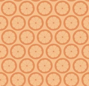 Seamless repeating pattern of oranges Stock Illustration