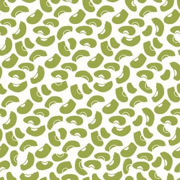 Seamless repeating pattern. Pea plant with pods. Colorful vector illustration Ilustração Stock