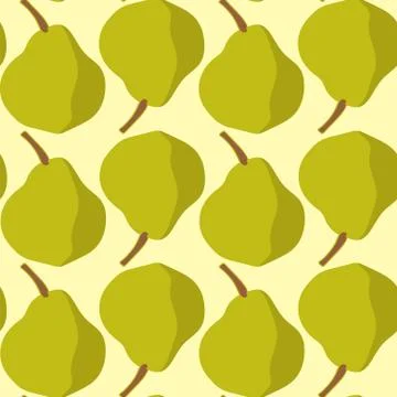 Seamless repeating pattern of pears Stock Illustration