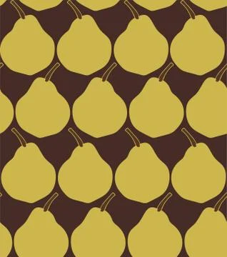 Seamless repeating pattern of pears Stock Illustration
