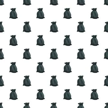 Seamless repeating pattern of plastic garbage bags Stock Illustration