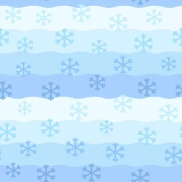 Seamless repeating pattern of snowflakes Stock Illustration
