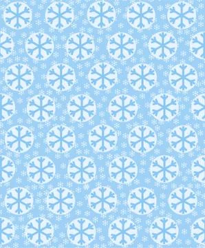Seamless repeating pattern of snowflakes Stock Illustration