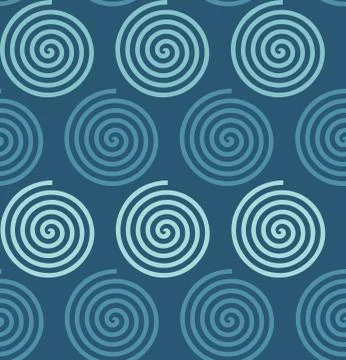 Seamless repeating pattern of spirals Stock Illustration