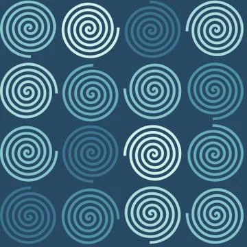 Seamless repeating pattern of spirals Stock Illustration