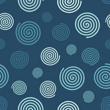 Seamless repeating pattern of spirals 库存插图