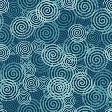 Seamless repeating pattern of spirals Stock Illustration