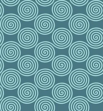 Seamless repeating pattern of spirals Stock Illustration