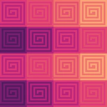 Seamless repeating pattern of square spirals Stock Illustration