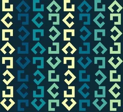 Seamless repeating pattern of squares and rhombuses Stock Illustration