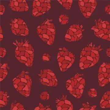 Seamless repeating pattern of strawberries Stock Illustration