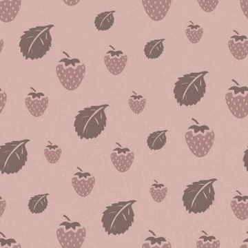 Seamless repeating pattern of strawberries Stock Illustration