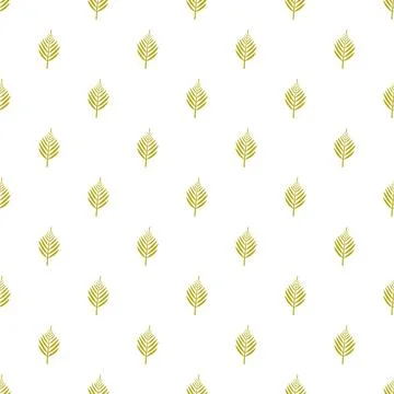 Seamless repeating pattern with stylized green leaves Stock Illustration
