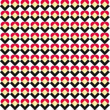 Seamless repeating pattern stylized for Valentine's Day. Illustrazione stock