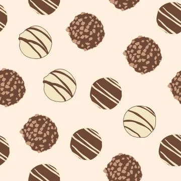 Seamless repeating pattern of sweets Stock Illustration